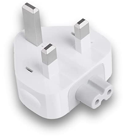 UK 3-Pin Plug Duckhead Power Adapter with FUSE compatible with MacBook iPhone iPod Charger, MagSafe and MagSafe 2 AC Power Adapter