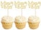 Gyufise 24Pcs Miss to Mrs Cupcake Toppers with Ring Bridal Shower Cupcake Picks Decorations for Wedding Engagement Birthday Party Cake Decorations Supplies Gold