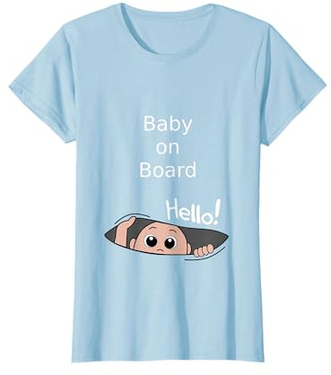 Baby on Board Baby Peeking Schwangerschafts-T-Shirt T-Shirt