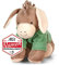 LALALO Sterntaler Kuscheltier Esel mit Namen personalisiert, Plüschtier Stofftier für Babys Kinder, Schmusetier Geschenk (Emmilius/Grün/Junge)