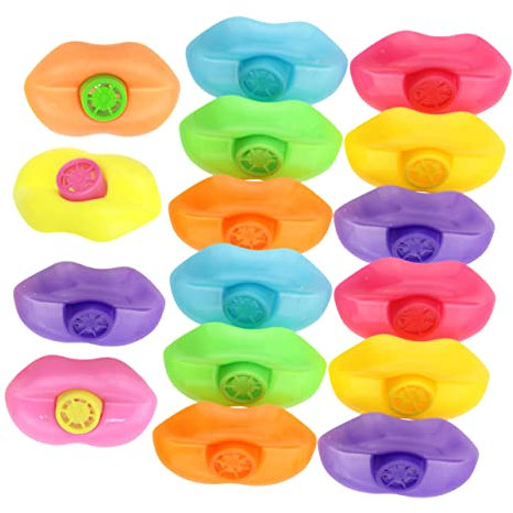 Toyvian 20 Stück Sportpfeifen Lustige Pfeifen Aus Kunststoff In Lippenform Kindergeschenke Musikspielzeug Kinder Outdoor-Spielset Spielzeugpfeifen Lippenpfeifen, Kinderpfeifen Aus