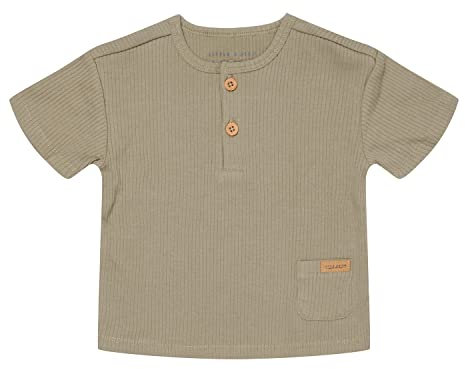 Little Dutch CL12913314 T-Shirt Rippe mit Tasche - Olive (Gr. 62)