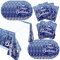 41pcs Navy Blue and Silver Party Supplies ,include 20 Plates, 20 Napkin and 1pcs Tablecloth,Used for Navy Blue and Silver Birthday Party Decoration (BBB)