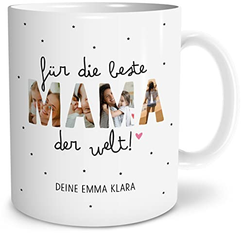 OWLBOOK® Personalisierte Geschenke für Mama Tasse mit Foto Geschenke für Frauen Geburtstag Geschenk Weihnachts Geschenke Geschenk Geburtstag Weihnachten 300 ml Keramik