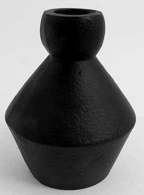 Brandsseller Kerzenständer Aluminium Schwarz 10,5 cm Kerzenhalter Kerzenleuchter für Stabkerzen Design Trichter
