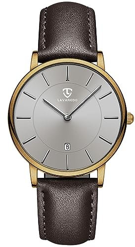 BEN NEVIS Uhren,Herren Uhr Flache Analog Quarz Datumsanzeiger Klassisch Mode Wasserdicht Armbanduhr mit Leder Armband