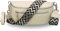 BRISE Bauchtasche Damen Echtes Leder Lucia Handgemachte Umhängetasche Crossbody Bag mit Ledergurt + Optionalen Breiten Gemusterten Riemen 3 Fächer Stylische Hüfttasche Made in Italy (Beige - 4)