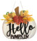 Herbst Thanksgiving Holz Kürbis Türschild Haustür Aufhänger Kranz Bauernhaus Willkommen Türschild Danke Geschenk (White, One Size)