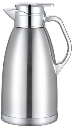 Thermoskanne Isolierkanne Kaffeekanne 2,3 Liter FLSK2,3 (Silber)