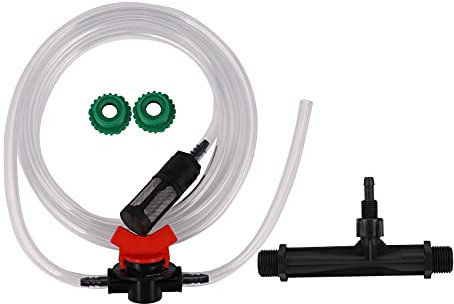 Tsudoku Kit de Inyector de Fertilizante Venturi AgríCola con Accesorios de Riego de Invernadero Roscados de 1/2 una 3/4 Pulgadas 1 Juego