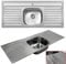 ARA CHOICE Stainless Steel Reversible Single Bowl Kitchen Sink Double Drainer 1/One Tap Hole Waste Plumbing Kit with Drainer & Inset Wastes Set