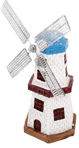 Happyyami Windmill Ornament Vintage Europäische Holland Windmühle Statue Mini Harz Windmühle Modell Für Bauernhaus Home Office Tischdekoration