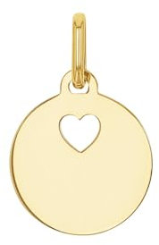 Amor Motivanhänger Gold 375/9ct Damen Anhänger, 1,8 cm, Gold, Herz, Kommt in Schmuck Geschenk Box, 2039174
