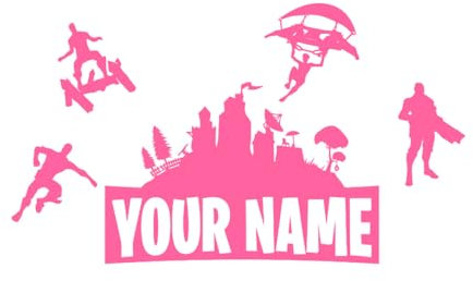 Individuell gestalteter Wandaufkleber mit Namen aus Vinyl für Gaming-Zimmer, Kinderzimmer, Wandkunst, Vinyl-Aufkleber für Gamer-Zimmer, Poster, groß – 80 x 94 cm