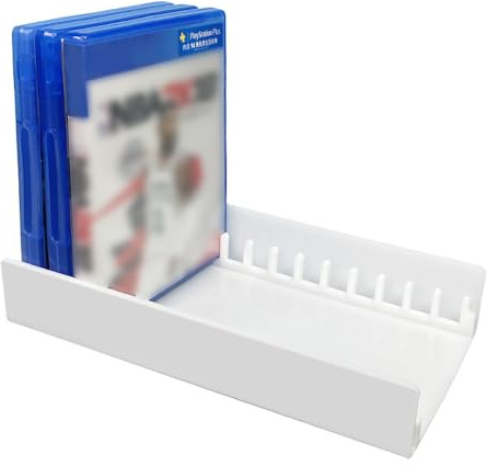 BeisDirect Game Disc Storage Rack For PS5 PRO Game Disc Organizer Display Rack Acrylic Game Card Box Game CD Storage Stand Holder Bracket for PS5/PS4 Game Disks (White)