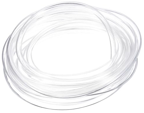 QUARKZMAN Tubo Flexible de PVC, 5mm de ID x 8mm de OD - 4 Metros de Largo Tubos de Agua de Vinilo Transparente, Tubería de Agua Plástico Ligero y Flexible para Tanque y Acuario