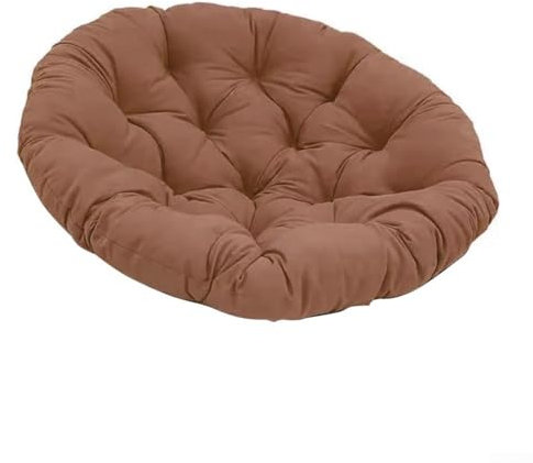 Yhenlovtt Wasserdichtes Kissen für Hängekörbe, 60 x 60 cm, rund, Papasan-Sitzkissen, für Draußen, Schaukelstuhl, Schaukelkissen, Polyester (E)