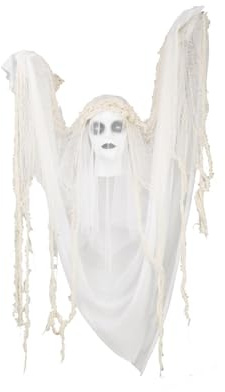 My Other Me Weiße Geisterbraut Puppe mit Bewegung, Licht und Sound, 120 x 18 x 65 cm, mit 4 x AA-Batterien. Verleihen Sie Ihrer Halloween-Dekoration eine gruselige und gruselige Aura