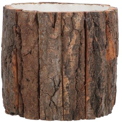 Artibetter Vaso di Legno Rustico per Fiori Funzione Versatile e Traspirante, Stile Pastorale in Legno Naturale, per Decorazioni Casa e Giardino