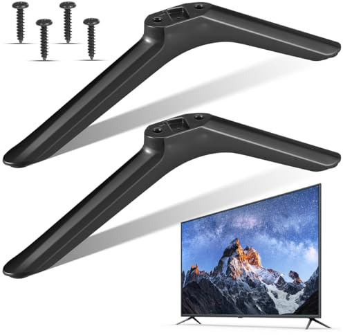 BESPORTBLE Universal Tv Stand Legs Replacement Tabletop Tv Base for Smart Tvs Tv Legs Replacement with Screws Non-Slip Pedestal Feet for Living Room Bedroom Monitor Projector