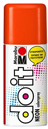 Marabu 21071006324 - Do it Neon orange, Colorspray auf Acrylbasis, Brillante Tagesleuchtfarbe, volle Leuchtkraft auf Hellen Untergründen, styroporfest, sehr schnell trocknend, wetterfest, 150 ml