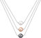 Elli Halskette Silber 925 Layer Perle Kette Damen Schmuck Geschenke für Frauen Mädchen Mama Freundin, Vintage Silberkette Länge 42 cm