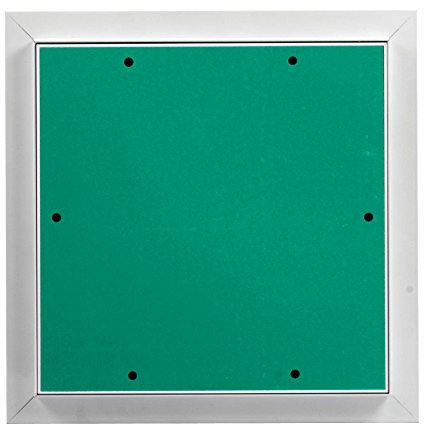 MW multi werkzeug Revisionsklappe 250 x 300 mm mit 12,5mm GK-Einlage imprägniert für Feuchtraum geeignet Aluminium-Rahmen weiß pulverbeschichtet 25 x 30 cm