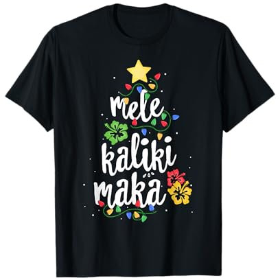 Mele Kalikimaka Shirt For Women Hawaiian Hawaii Christmas T-Shirt