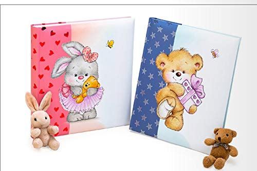 Fotoalbum Babyalbum Hase Rosa 60 Seiten für 120 Fotos in 13x18 cm oder 240 Fotos in 10x15 cm