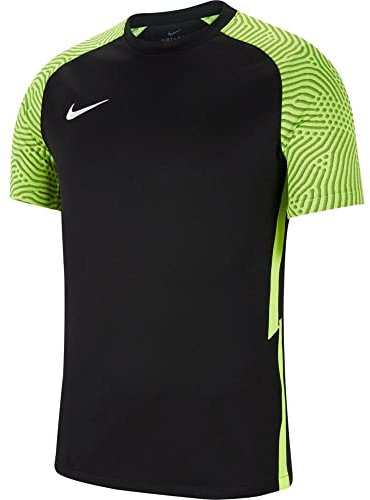 Nike Men's Dri-FIT Strike II Short Sleeve Jersey, Black/Volt/White, L