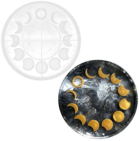 Silikon Formen für Harz Mondform Epoxidform Handwerk DIY für die Herstellung von Mondfinsternis Mondphase Stern Monduhr Zifferblatt Gießharzform für Erwachsene und Kinders