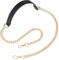 Kette Taschengurt 120cm Griff Tasche Kette Riemen Handtaschen Metall Ketten Geldbeutel Schultergurt Metall PU Leder Ersatzkette für Geldbörse Handtaschen DIY Zubehör Gold