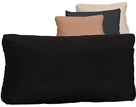 Beo Premium Lounge-Kissen 80x40 cm | Palettenkissen Rückenkissen Made in EU | Wasserabweisende Auflagen für Rattan-Möbel | Outdoor Kissen mit Reißverschluss | Polster Gartenmöbel in Anthrazit