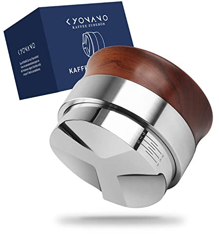 KYONANO Kaffeeverteiler 51mm Espresso Ausgleichwerkzeug, verteilt den Kaffeepulver gleichmäßig auf dem Tamper, Barista-Werkzeug, aus Huanghua-Li-Holz gefertigt, höhenverstellbar von 4-9 Millimeter.