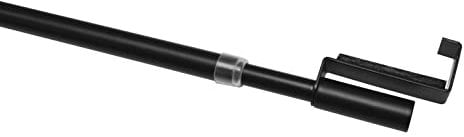 Gardinia Spannvitrage, Vitragestange zum Spannen, Ausziehbar, Gardinenstange ohne Bohren und Schrauben, Ø 7/9 mm, Länge 40-60 cm, Metall, Schwarz-Matt