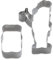 Zenker 17388 Lot de 2 emporte-pièces en acier inoxydable, emporte-pièces nounours, emporte-pièces biscuit ourson Haribo, Gris