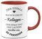 Tassenbrennerei Tasse mit Spruch Der Zufall machte uns zu Kollegen der Spaß und das Lachen machten uns zu Freunden - Abschiedsgeschenk Kollegen (Rot)