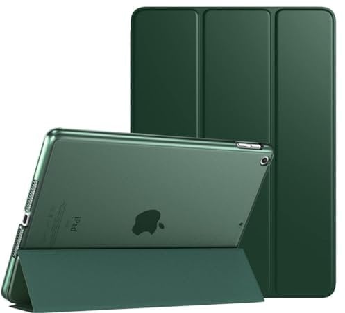 iPad Case for iPad 9th Generation 2021/8th Generation 2020/7th Generation 2019, iPad 10.2 Case, iPad 9/iPad 8/ iPad 7,Auto Wake/Sleep Stand Case Cover With Transluscent Frosted Back.(Emerald Green).