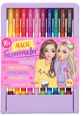 Depesche 10732 TOPModel Mobile - Magic Doppelfasermaler-Set enthält 10 Stiften mit jeweils Zwei Spitzen, Stifte Set zum Schreiben, Ausmalen und Verzieren