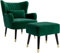 Vesgantti Fauteuil en Velours, Fauteuils Lounge avec accoudoirs, Fauteuil à Oreilles pour Salon Chambre à Coucher Envoyé en Deux Colis