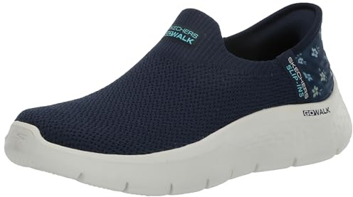 Skechers Damen Go Walk Flex Sunset Rose Hands Free Slip-Ins Sneaker, Marineblau/Türkis, 38.5 EU