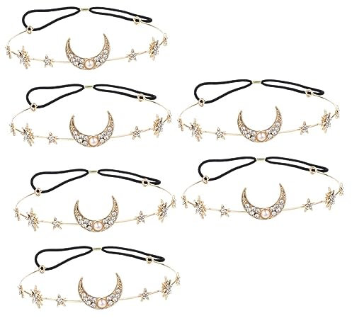 FRCOLOR 3er-sets Stirnband Für Frauen Mond Und Sterne Schmuck Strass-kopfbedeckung Brautkopfschmuck Kristall-haarband Für Hochzeit 2 Stück X 3