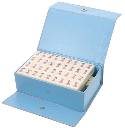 Kleiner Mahjong Spiel für Unterwegs, Tragbares Satz mit Würfeln