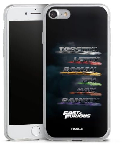DeinDesign Slim Case extra dünn kompatibel mit Apple iPhone 7 Silikon Handyhülle transparent Hülle Crew Auto Film