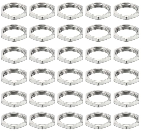 PATIKIL 50 Paquete M12x0.75 Acero Hexagonales Tuercas 3mm Altura | Métrico Rosca Galvanizado Acabado, Herraje Tuercas Tornillo Perno Sujetadores, para Lámparas Maquinaria Reparación