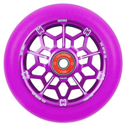CORE Hex Stunt-Scooter-Rad, 110 mm, ABEC-9-Kugellager, Ersatz-Räder, Lila
