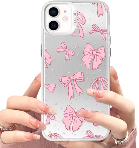Ownest Kompatibel mit iPhone 11 Hülle Cute Glitter Bow Aesthetic Süßes Design Handyhülle Frauen Mädchen Teen Girls Schutzhülle Phone Case - Rosa