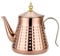 SANQIAHOME 1,2 l (40 oz) Teekanne mit Edelstahlhammermuster, mit Siebeinsatz, mit Teesiebgriff, loser Blattabdeckung, Kupferfarben