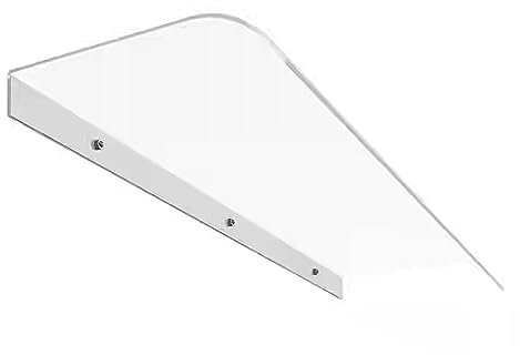 Transparente Haustür-Überdachung, Fenster-Regenschutz, Polycarbonat-Abdeckung, selbstreinigender Regenschutz, UV-Schutz-Tür-Fenster-Markise, 3,5 mm dick, für Außenterrasse (40 x 90 cm/15,7 x