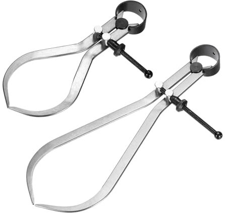 sourcing map 2pcs Spring Outside Caliper 6 9 Stainless Steel Adjustable Spring Caliper Bent-Leg for Wood Turning Lathe Projects